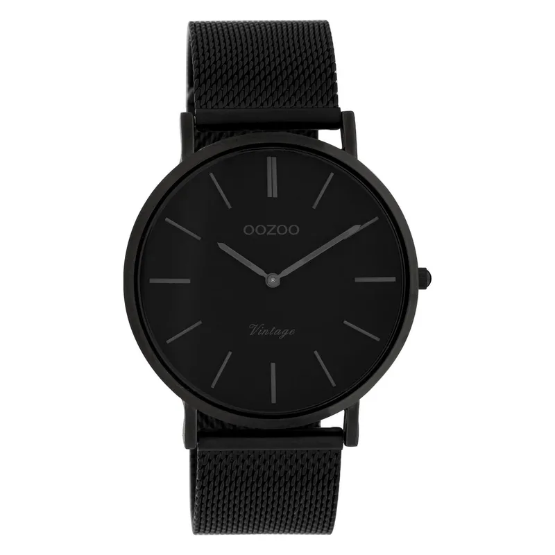 OOZOO Vintage - C9933, Black case with Metal Strap