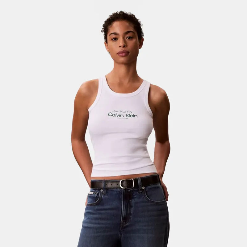 Calvin Klein Contour 2X2 Rib Graphic Γυναικείο T-Shirt (9000271161_1726)