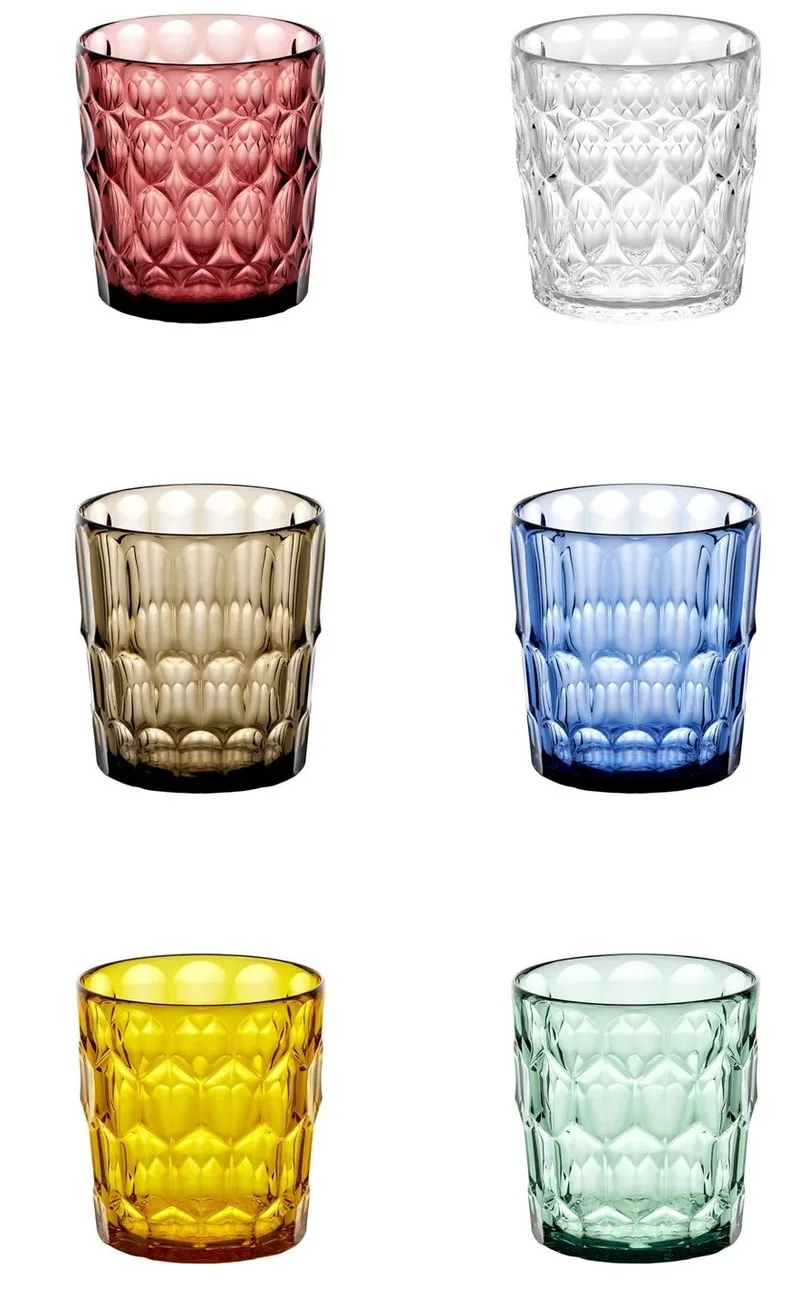 Guzzini Vanity ποτήρια Νερού - Αναψυκτικού Σετ 6 Τμχ. Multi Color 350ml