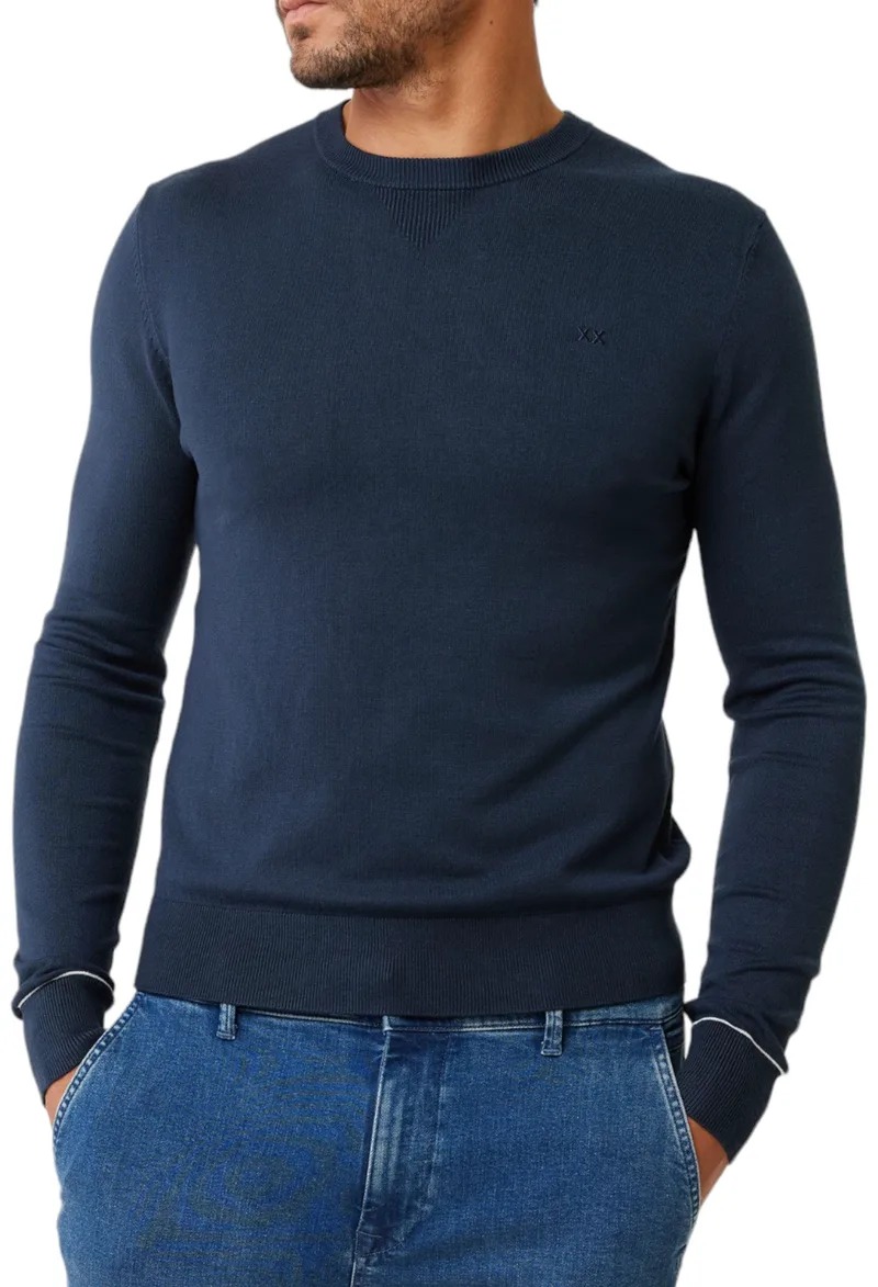 Μπλούζα Μακρυμάνικη Mexx Brian Crew Neck AO0946026M-Navy Ανδρικό