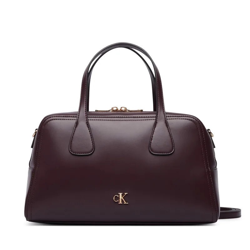 Τσάντα Calvin Klein Ck Medium Bowling Bag LV04F3610G Μπορντό