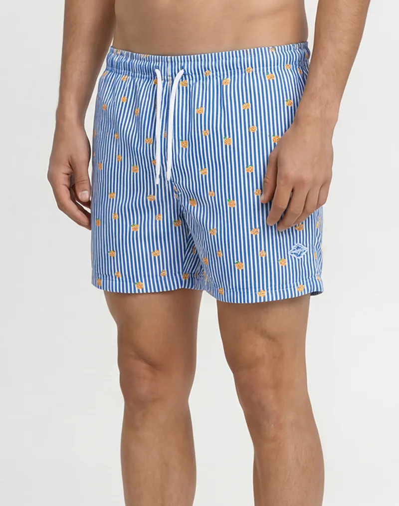 JACK&JONES JPSTMAUI BREEZE MINI STRIPE SWIM SRT SN 12291425-Delft LightBlue