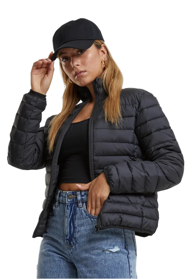 Ladies Ultra Light Puffer Jacket Urban Classics TB7155-00007 Black