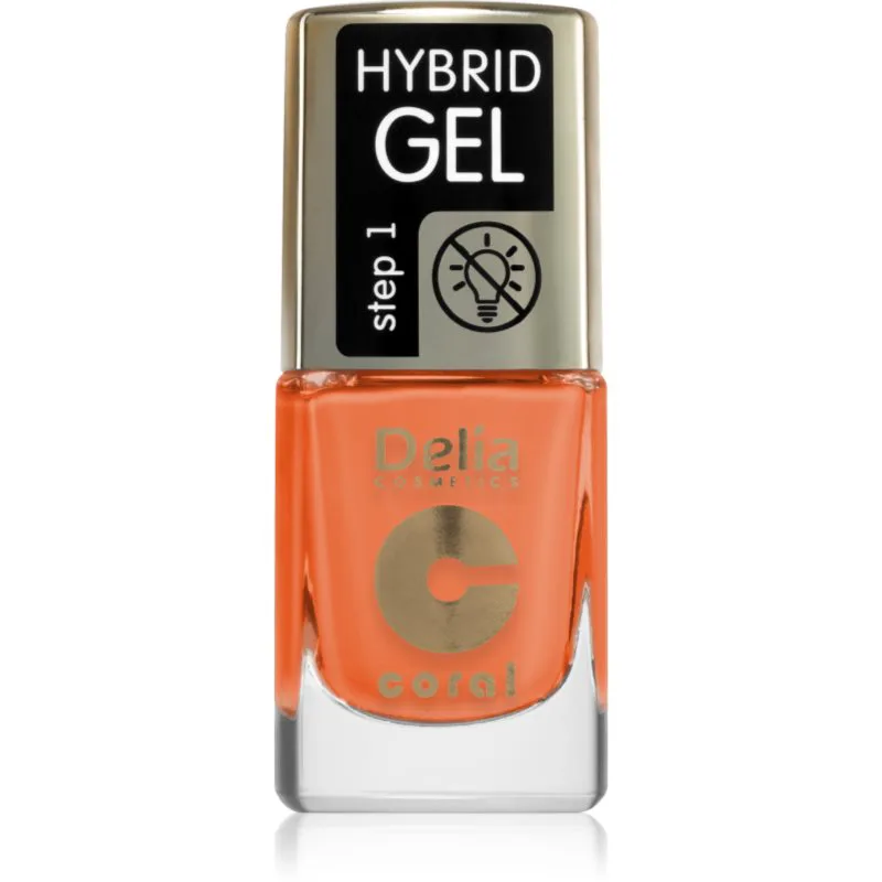 Delia Cosmetics Coral Nail Enamel Hybrid Gel τζελ βερνίκι νυχιών απόχρωση 143 11 ml