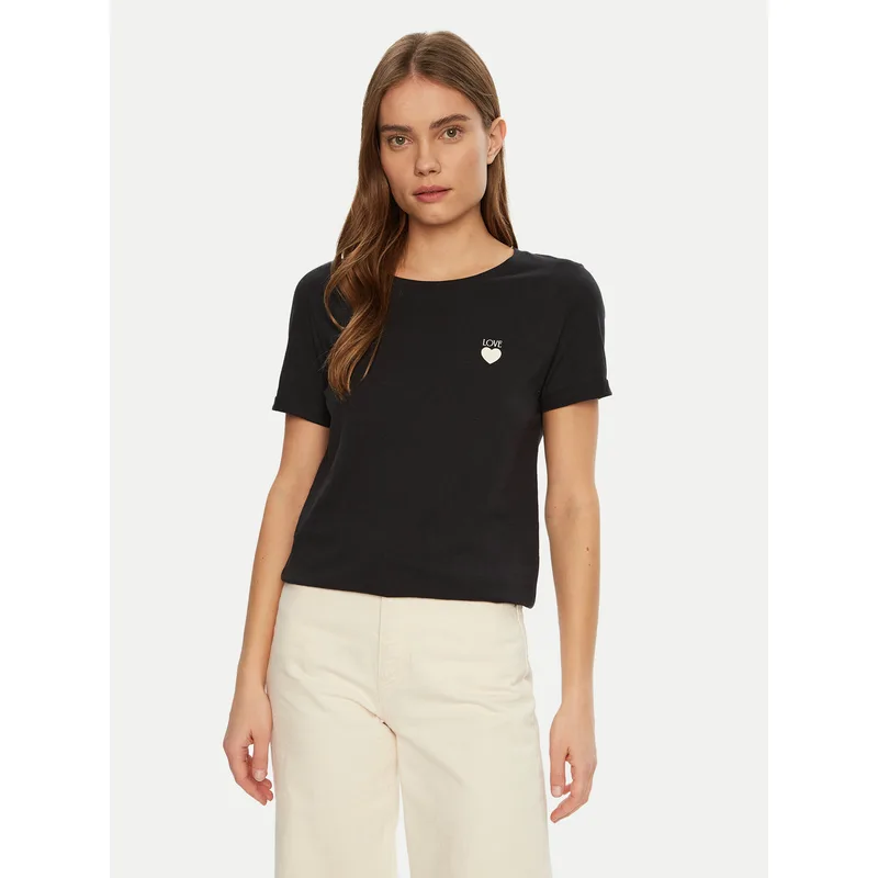 JDY T-Shirt Kitty 15318845 Μαύρο Regular Fit
