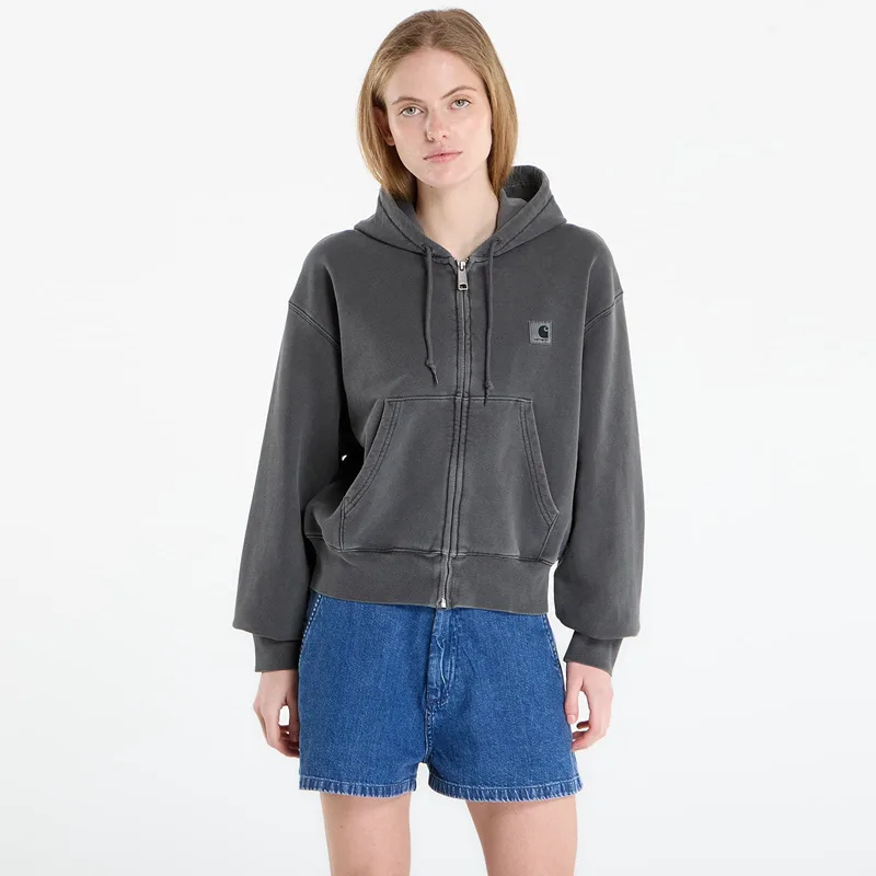 Φούτερ Carhartt WIP W' Hooded Nelson Jacket Black Garment Dyed S