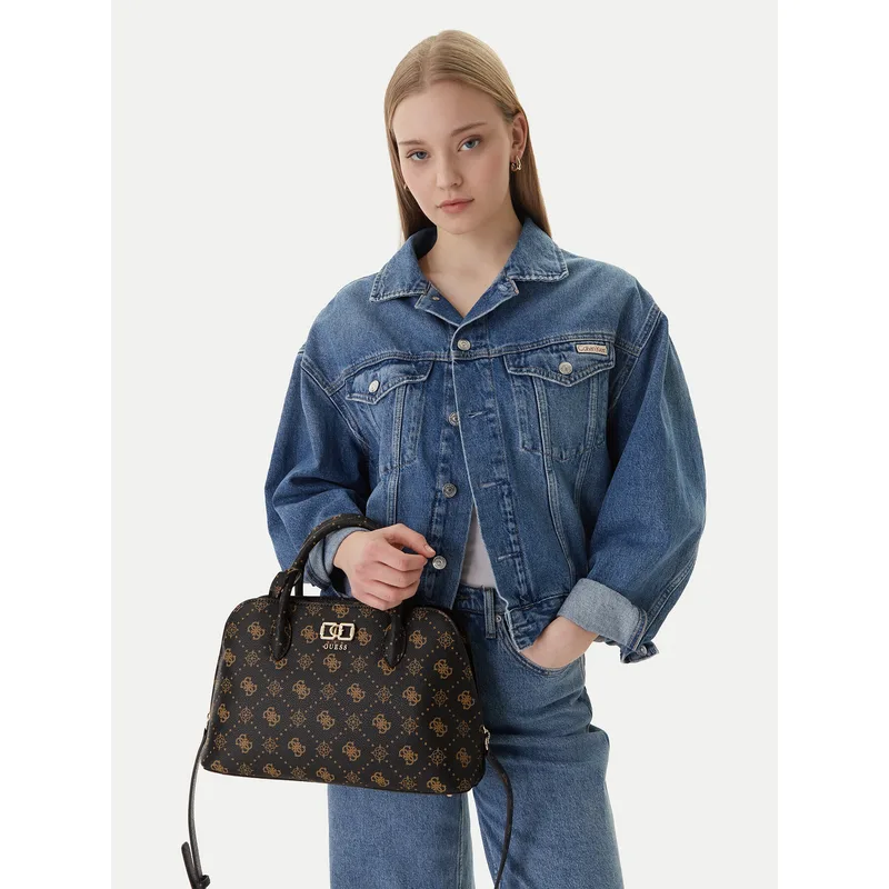 Τσάντα Guess Emelie Logo HWGP99 28060 Καφέ