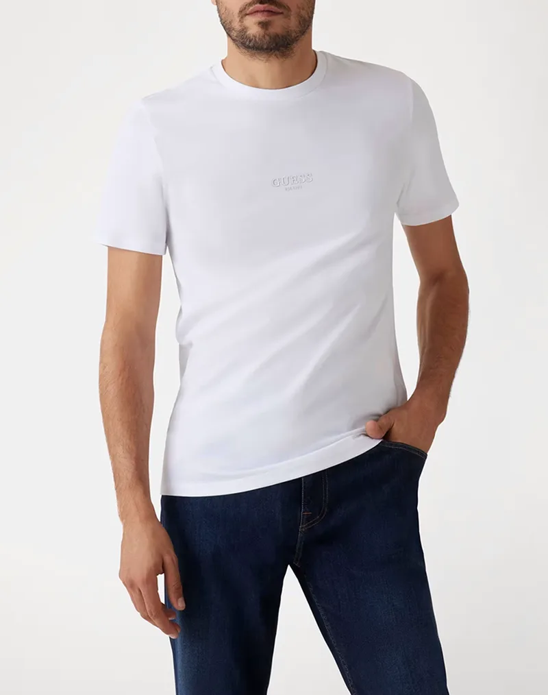 GUESS AIDY CN SS TEE ΜΠΛΟΥΖΑ ΑΝΔΡΙΚΟ M2YI72I3Z14-G011 White