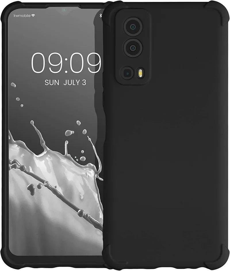 KWmobile Θήκη Σιλικόνης Vivo Y72 5G με Πλαίσιο Κάμερας και TPU Bumper - Black Matte (59901.47)