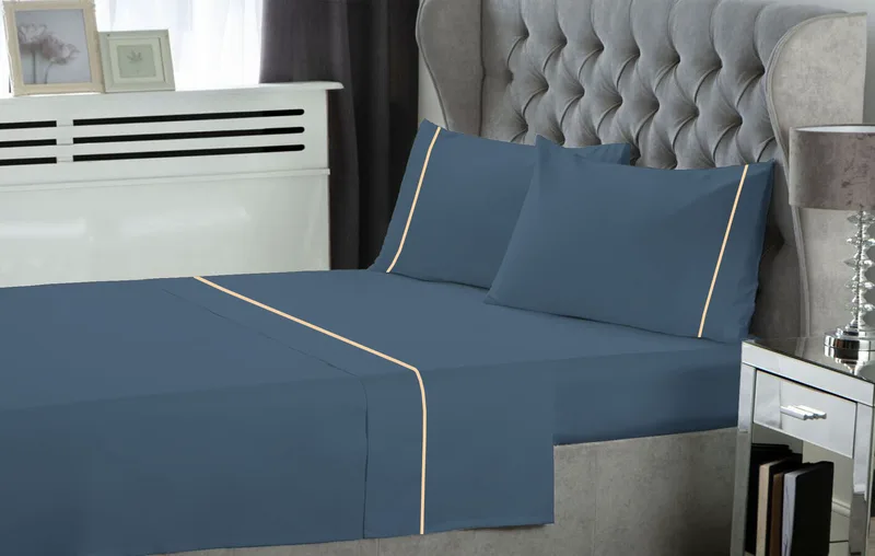 Σετ Σεντόνια Polycotton Υπέρδιπλα 240x270εκ. Dusty Blue Le Blanc 7005950-22 (Τύπος κατωσέντονου: Χωρίς Λάστιχο, Ύφασμα: 50% Cotton-50% Polyester, Χρώμα: Μπλε, Μέγεθος: Υπέρδιπλα) - Le Blanc - 7005950-22