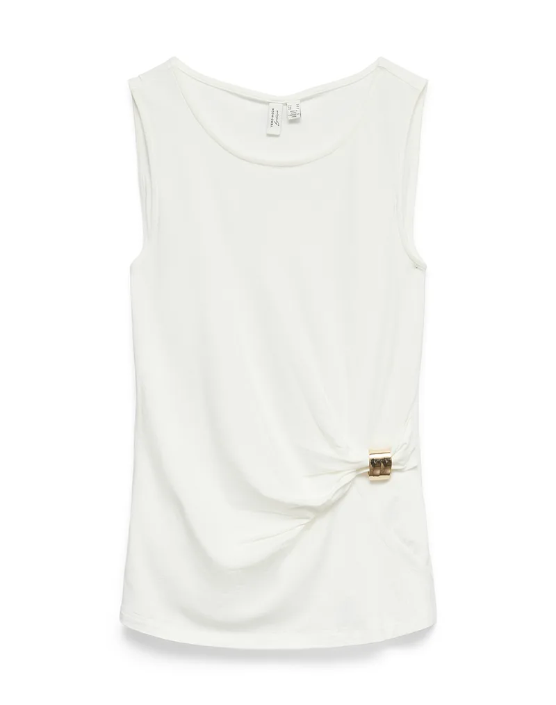 VERO MODA VMKELENA S/L O-NECK TOP JRS BTQ 10346151-Snow White White