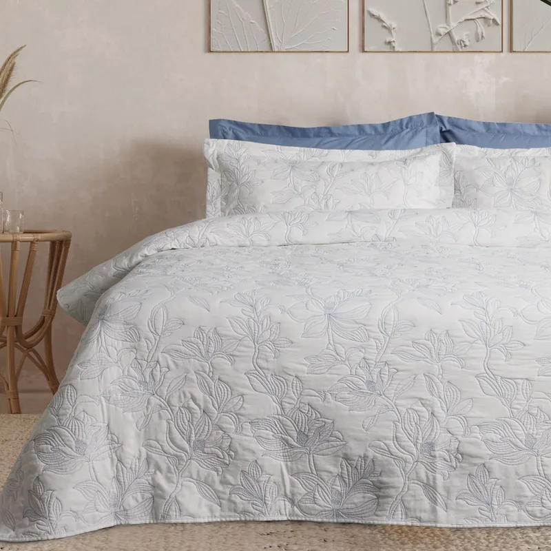 ΚΟΥΒΕΡΛΙ KING SIZE DAS HOME HAPPY 9659 ΛΕΥΚΟ (230X250CM)