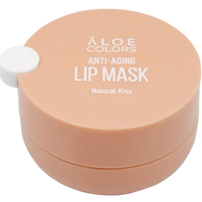 Aloe Colors Anti Aging Natural Kiss Lip Mask Μάσκα Χειλιών Αντιγήρανσης & Επανόρθωσης με Γεύση Καραμέλα 10ml Μπεζ