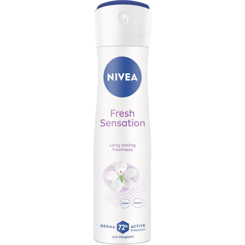 Nivea Fresh Sensation Anti Perspirant Spray Γυναικείο Αποσμητικό Μακράς Διάρκειας με Φρέσκο Άρωμα Αισθησιακών Λουλουδιών & Ζουμερών Μούρων 150ml