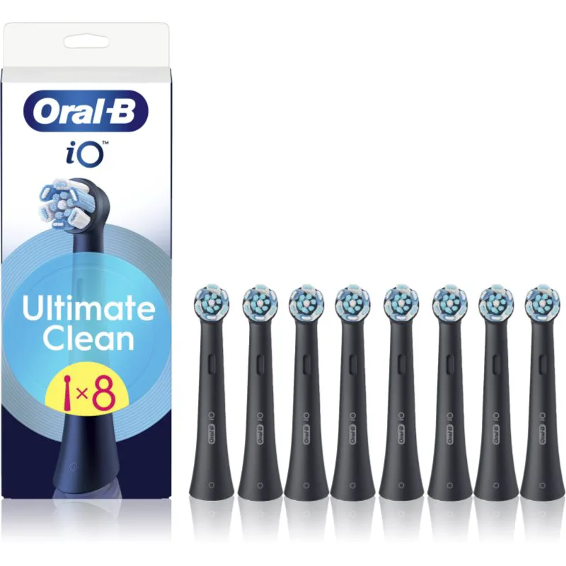 Oral-B iO Ultimate Clean ανταλλακτική κεφαλή για οδοντόβουρτσα Black 8 τμχ