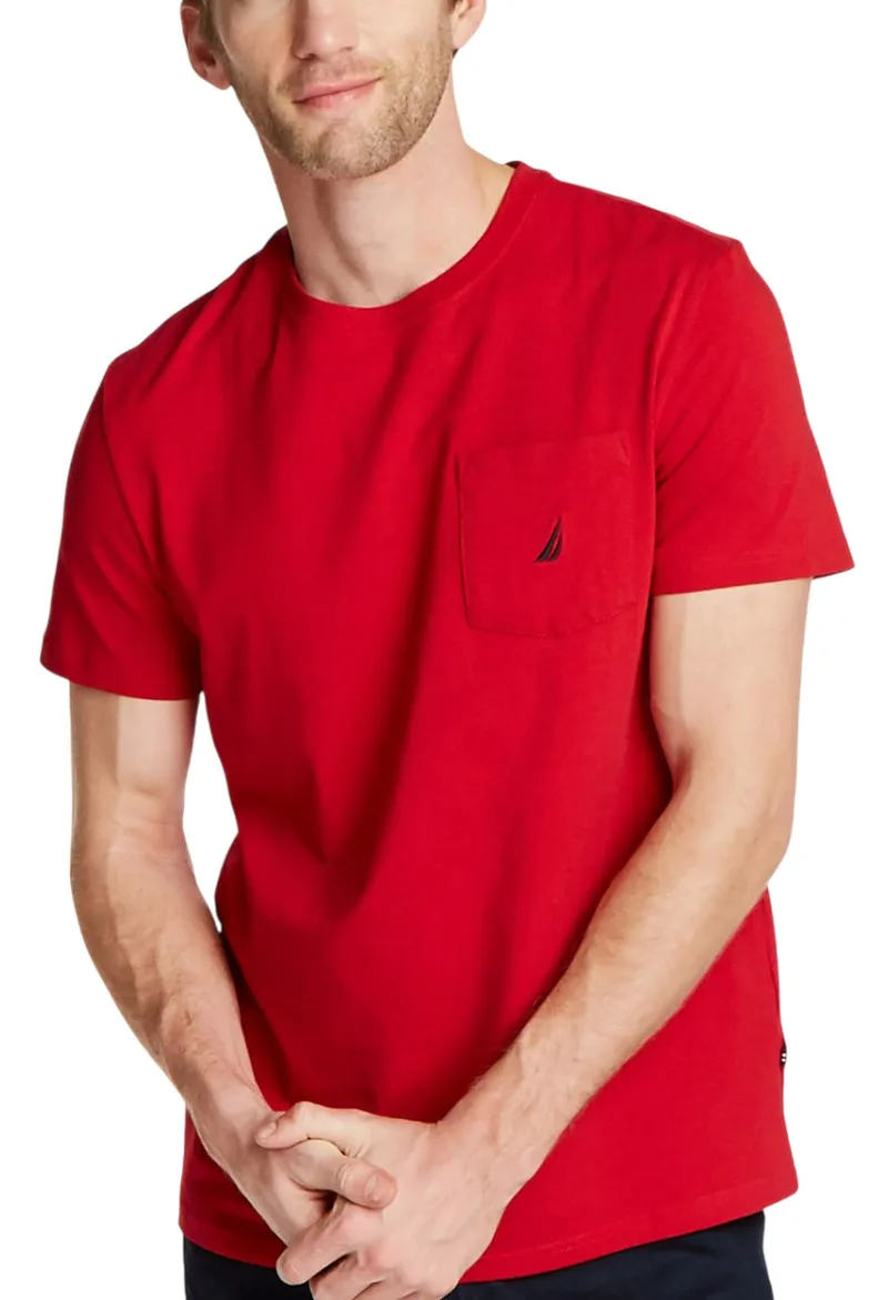 ΑΝΔΡΙΚΟ T-SHIRT NAUTICA ΚΟΝΤΟΜΑΝΙΚΟ ΚΟΚΚΙΝΟ