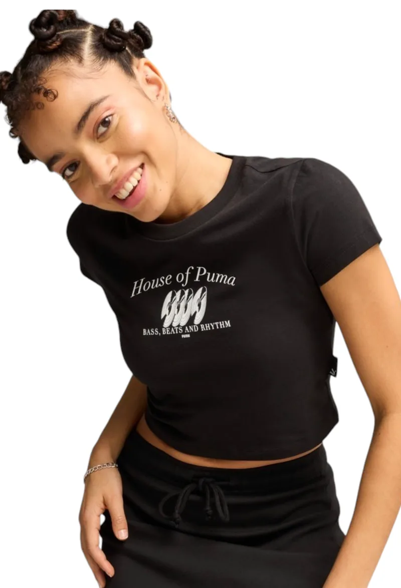 Μπλούζα Κοντομάνικη Puma Graphics Music Baby 627997-01 Γυναικείο