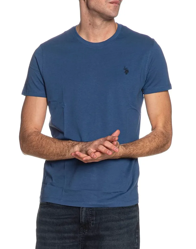 US POLO ASSN MICK 000148 EH33 T-SHIRT SS ΜΠΛΟΥΖΑ ΑΝΔΡΙΚΟ. US43154015P400-173 SteelBlue