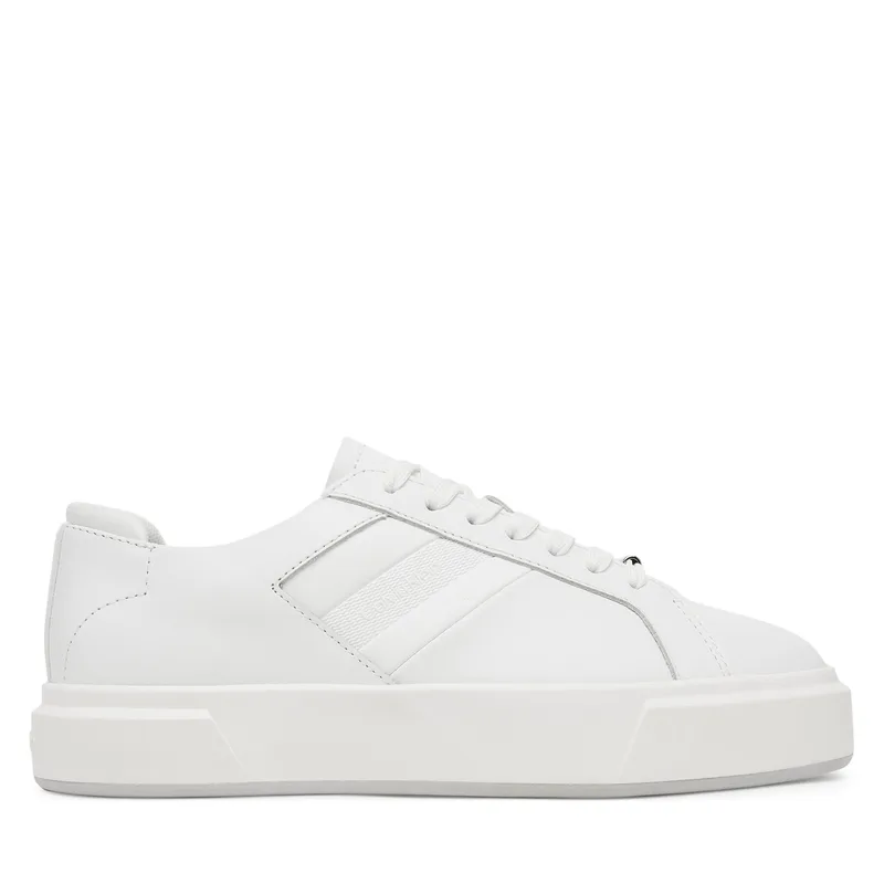 Αθλητικά Calvin Klein Basket Cups Lace Up Logo Tape YW0YW02007 Λευκό