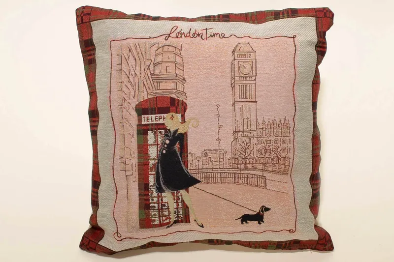 Μαξιλαροθήκη Διακόσμησης Silk Fashion London Booth 45x45