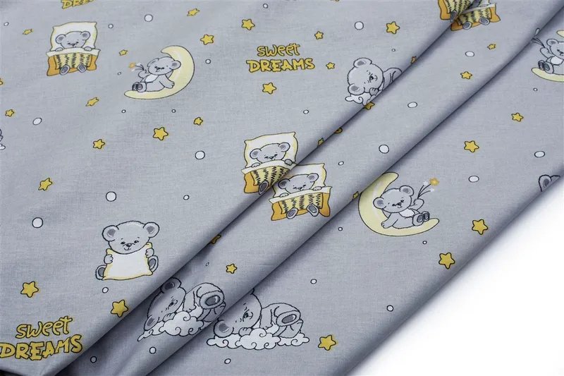 Πάνα Χασές Μπεμπέ Βαμβακερή 80x80εκ. Sweet Dreams 552 Grey DimCol (Ύφασμα: Βαμβάκι 100%, Χρώμα: Γκρι) - DimCol - 31111328034