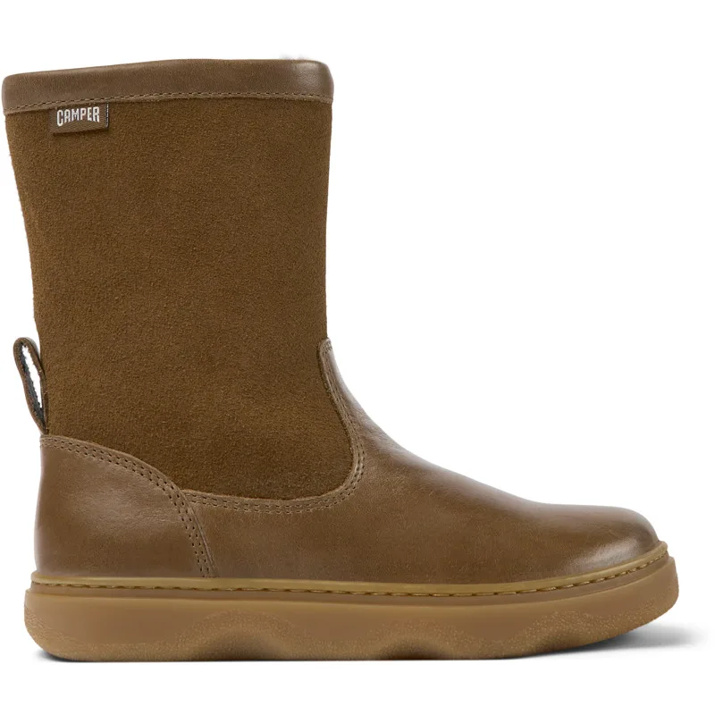 CAMPER Kiddo - Μπότες Για Κορίτσια - Καφέ, Μέγεθος 28, Smooth leather