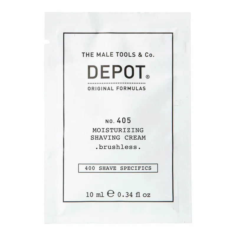 Depot, 400 Shaving Specifications No. 405, Allantoin, Moisturizing, Shaving Cream, 10 ml