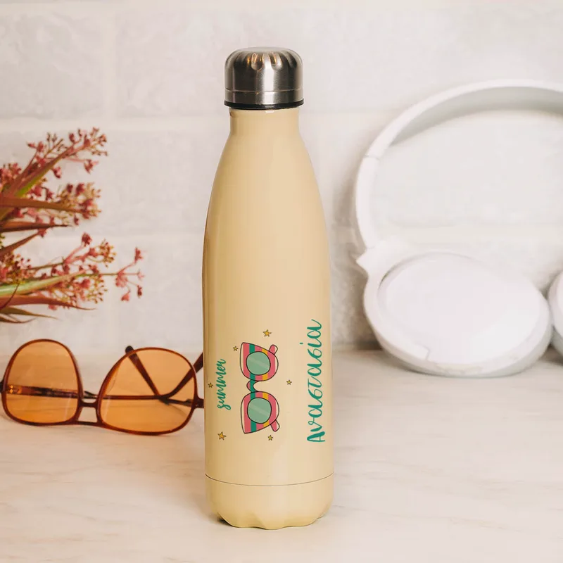 Hello Summer - Μπουκάλι Θερμός 500ml - Κίτρινο