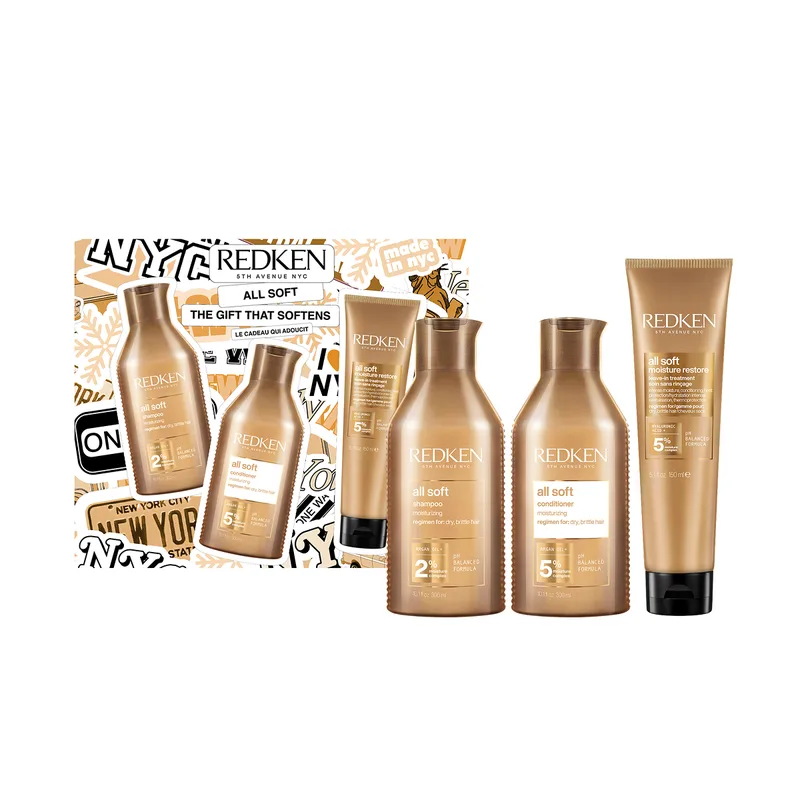 Limited Edition Redken All Soft Set 3 Προϊόντων Για Μεταξένια Απαλότητα Στα Ξηρά Μαλλιά