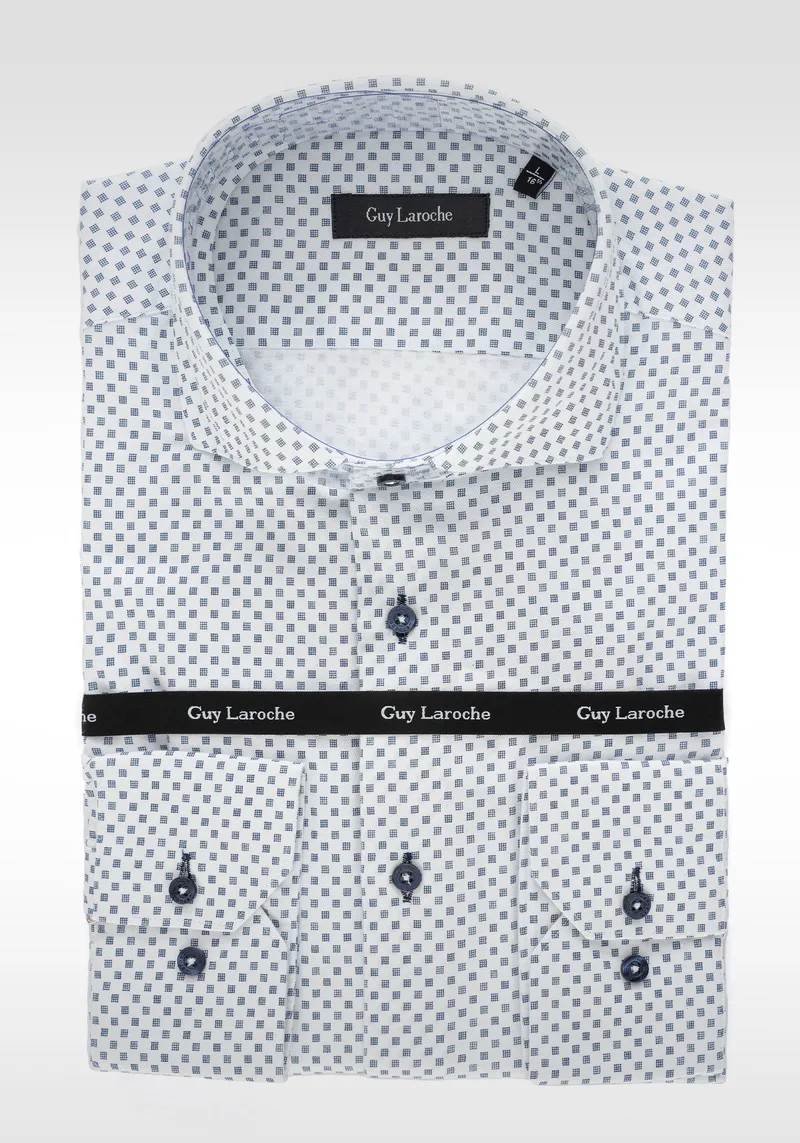 Guy Laroche Πουκάμισο της σειράς Micropattern - GL2318712 CL 1 Blue