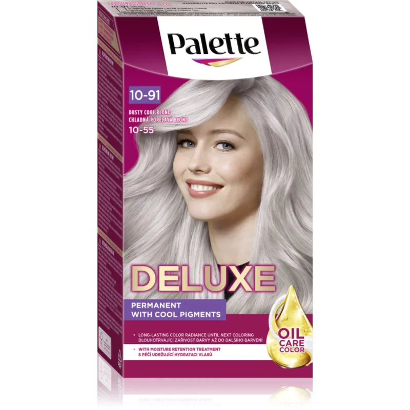Schwarzkopf Palette Deluxe μόνιμη βαφή μαλλιών απόχρωση 10-91 (10-55) Dusty Cool Blonde 1 τμχ
