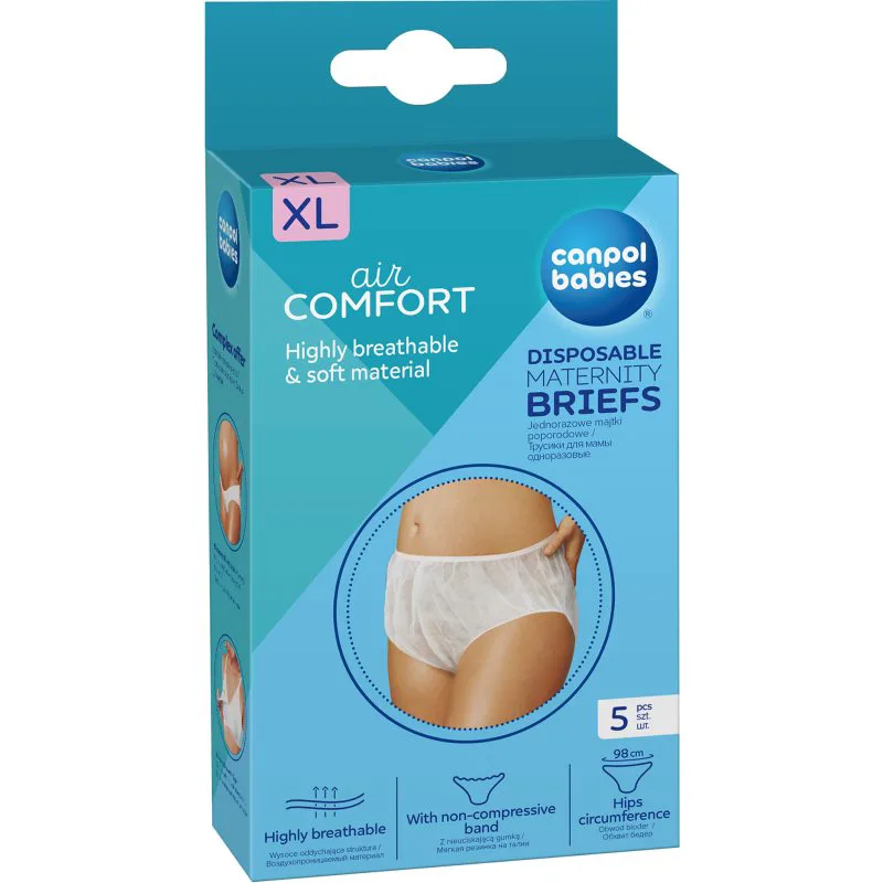 Canpol babies Maternity Briefs εσώρουχα λοχείας μέγεθος L/XL 5 τμχ