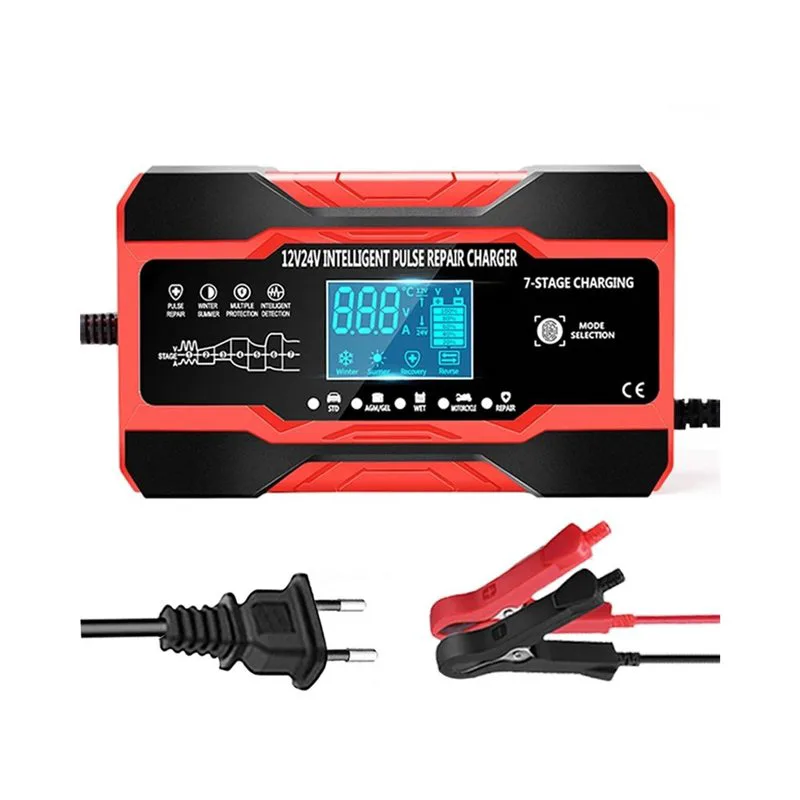 Andowl Φορτιστής Μπαταρίας Αυτοκινήτου 12V Κόκκινος