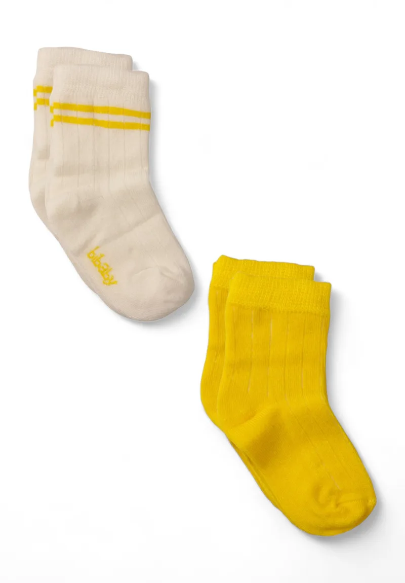 Κάλτσες Bebe από Bambu Soft Biorganic 2 Τεμ BRG68386-Κίτρινο