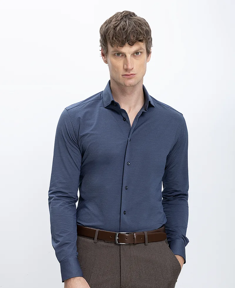 Xacus Ανδρικό Πουκάμισο Slim Fit Ύφασμα Με Ελαστικότητα