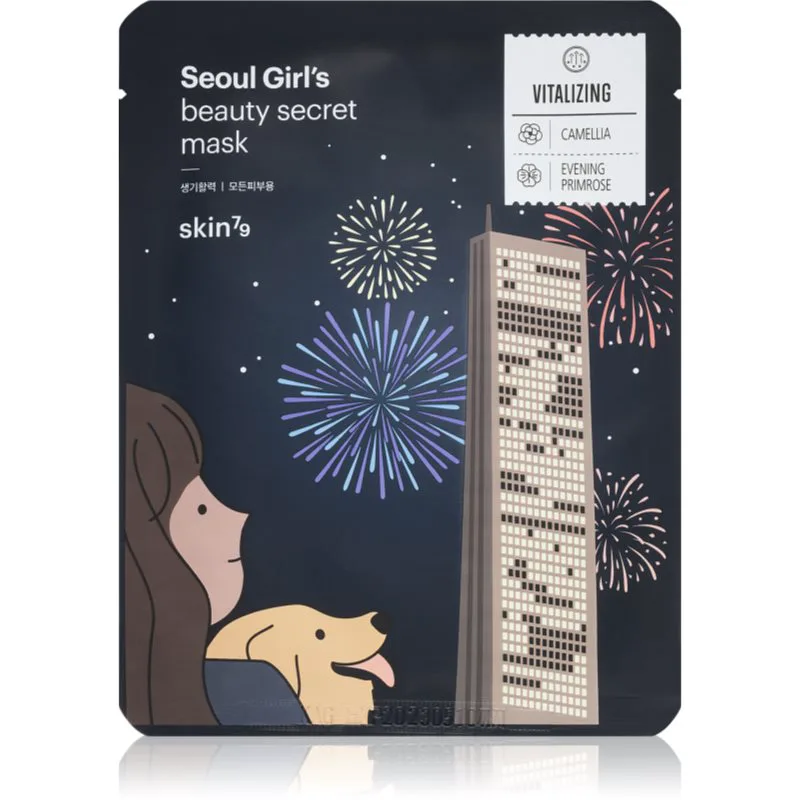Skin79 Seoul Girl's Beauty Secret υφασμάτινη μάσκα προσώπου για σύσφιξη των περιγραμμάτων 20 γρ