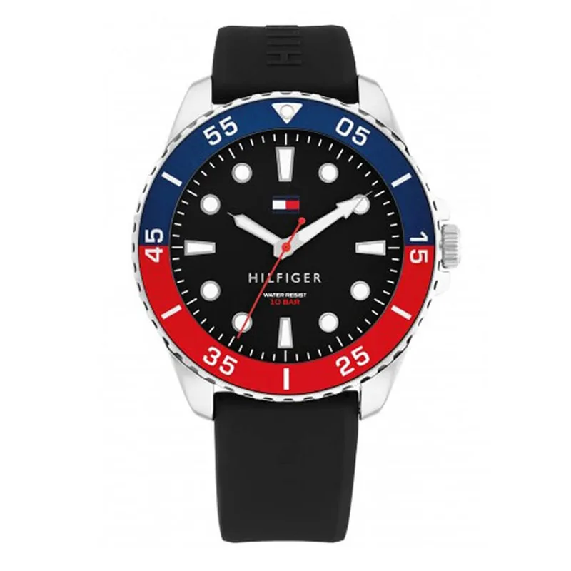 TOMMY HILFIGER Oceanic Black Rubber Strap 1792201