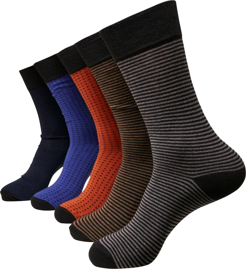 Κάλτσες Stripes and Dots Socks 5-Pack Urban Classics TB3744-01667 Multicolor