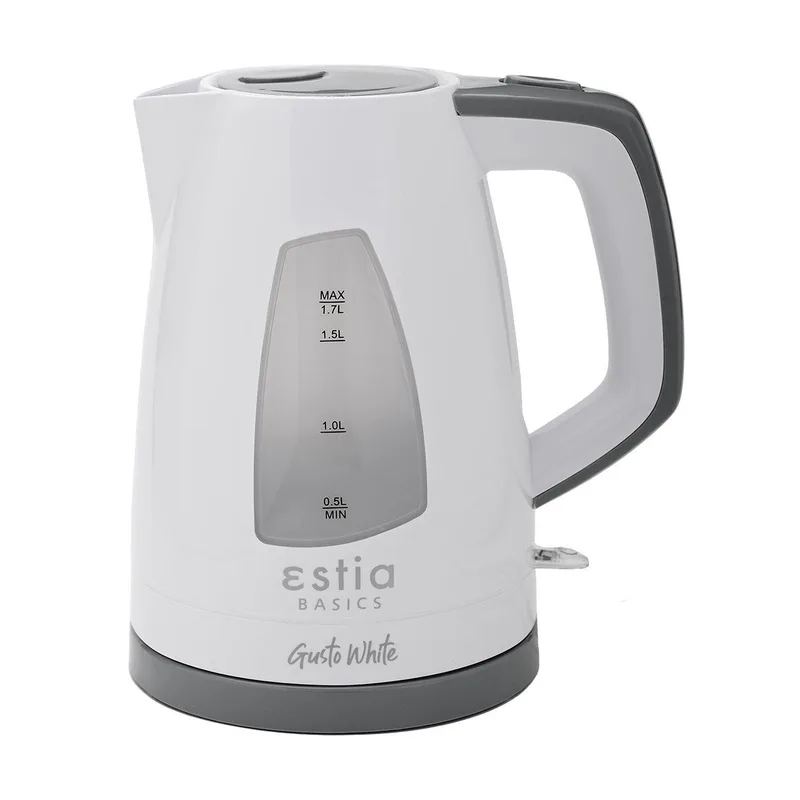 ΒΡΑΣΤΗΡΑΣ GUSTO WHITE ΠΛΑΣΤΙΚΟΣ 2200w 1.7lt ΛΕΥΚΟΣ 06-11932, ESTIA