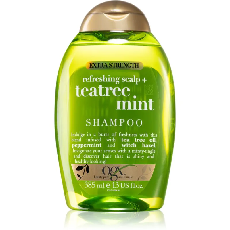 OGX Teatree Mint Extra Strenght δροσιστικό σαμπουάν 385 ml