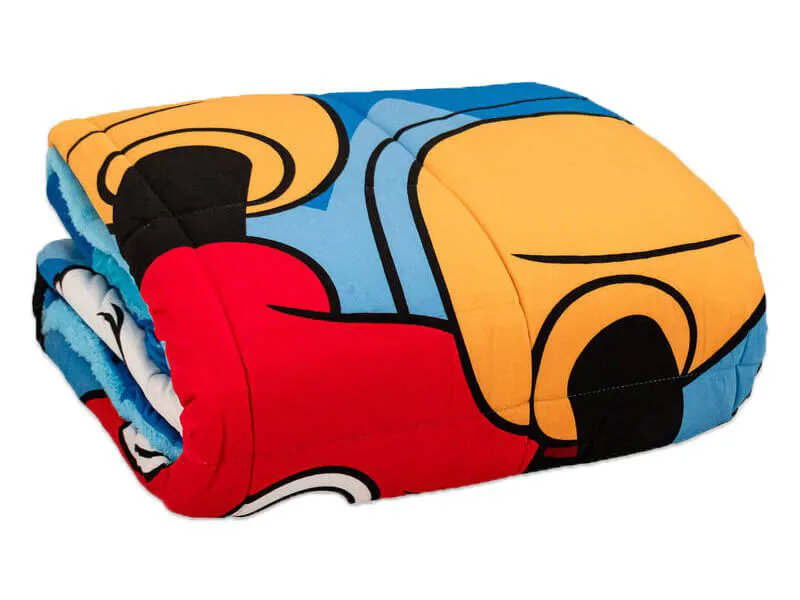 Κουβερτοπάπλωμα Μονό Μπλε Flannel-Sherpa Mickey Γαρύφαλλο 160x250