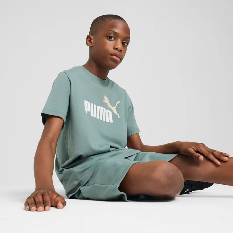 PUMA BOY'S ESS 2 COLOR NO.1 LOGO T-SHIRT ΠΡΑΣΙΝΟ