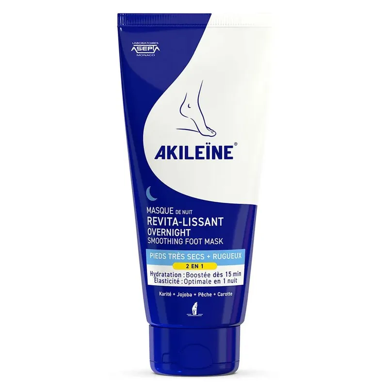 Asepta Akileine Revitalizing Night Mask for Very Dry Feet + Rough 100ml