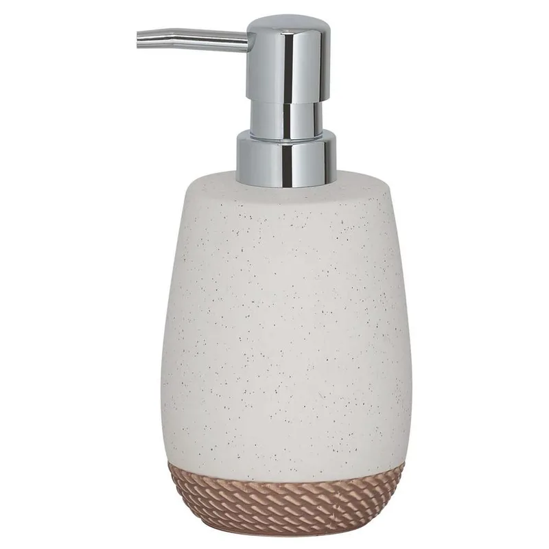 Ντισπένσερ Πορσελάνης 400ml-8,3x16,5εκ. Braid Sand Sealskin 362490265 (Υλικό: Πορσελάνη, Χρώμα: Sand) - sealskin - sl-362490265