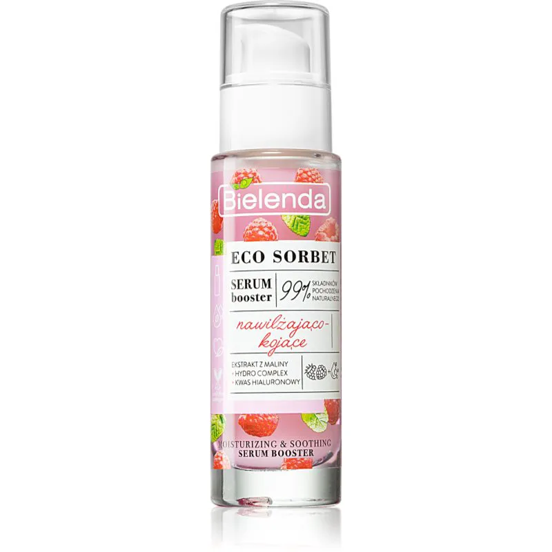 Bielenda Eco Sorbet Raspberry καταπραϋντικός και ενυδατικός ορός 30 ml