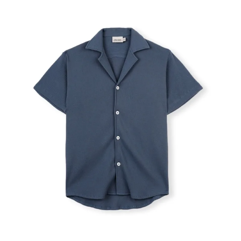 Πουκάμισο με μακριά μανίκια Imago Waffle Shirt - Blue