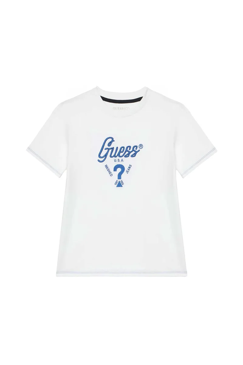 Guess παιδικό T-shirt με λογότυπο - L6GI06K8HM4 Λευκό