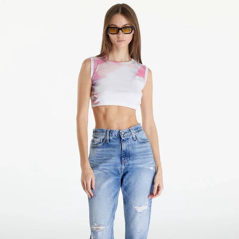 Calvin Klein Jeans Cropped Tank Top White L