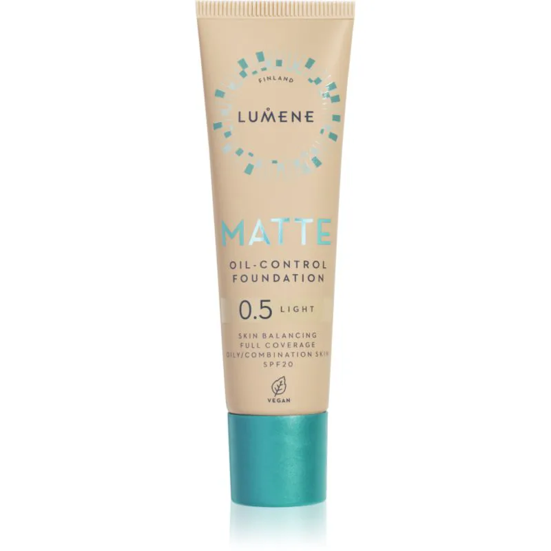 Lumene Matte Oil-Control ματ μεικ απ SPF 20 απόχρωση 0,5 Fair Nude / Light 30 ml