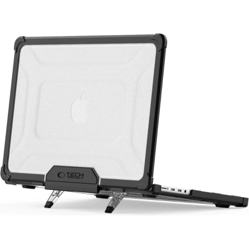 Θήκη MacBook Pro 14" M1-M5 / M5 Pro / M5 Pro Max 2026 - 2021 Tech-Protect SmartShell Pro Ανθεκτική Σκληρή με KickStand - Black / Clear (5906302335626)